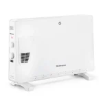 Convector electric de podea Rohnson R027, 2500W, 25 m², 3 trepte de putere, Termostat reglabil  5-35°C, Oprire automata, Ventilator Turbo, Alb