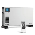 Convector electric de podea Rohnson R029 Genius Wi-Fi, 2300W, 30 m², telecomanda, 3 trepte de putere, Termostat reglabil  5-37°C, Timer 1-24h, Oprire automata, Ventilator Turbo, Alb
