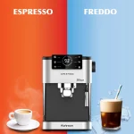 Espressor manual Rohnson R98028 Hot & Cold, 20 bari, 1350 W, 1,5 L, protectie la supraincalzire si suprapresiune, ERP, NTC, PID, oprire automata, display, semnal sonor, 60 Db, negru - imagine 9